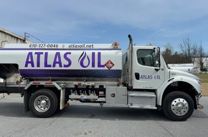 Atlas Oil heating oil delivery truck.